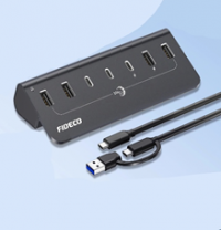 USB3.2擴展器適用台式機筆記型電腦Gen2桌面集分線器Type-c拓展塢帶電源供電hub多口轉接頭10Gbps高速